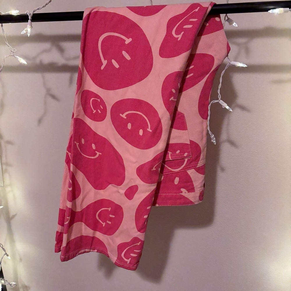 Bailey Rose Pink Smiley Face Pants